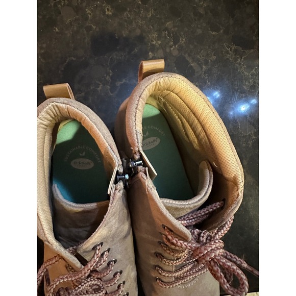 Dr. Scholls Into Groove Tan Suede Wedge Sneakers High Top Booties Women 11M - Picture 5 of 5